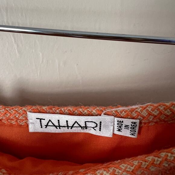 Tahari Orange Wool Blend Skirt Size 10 - Picture 4 of 5